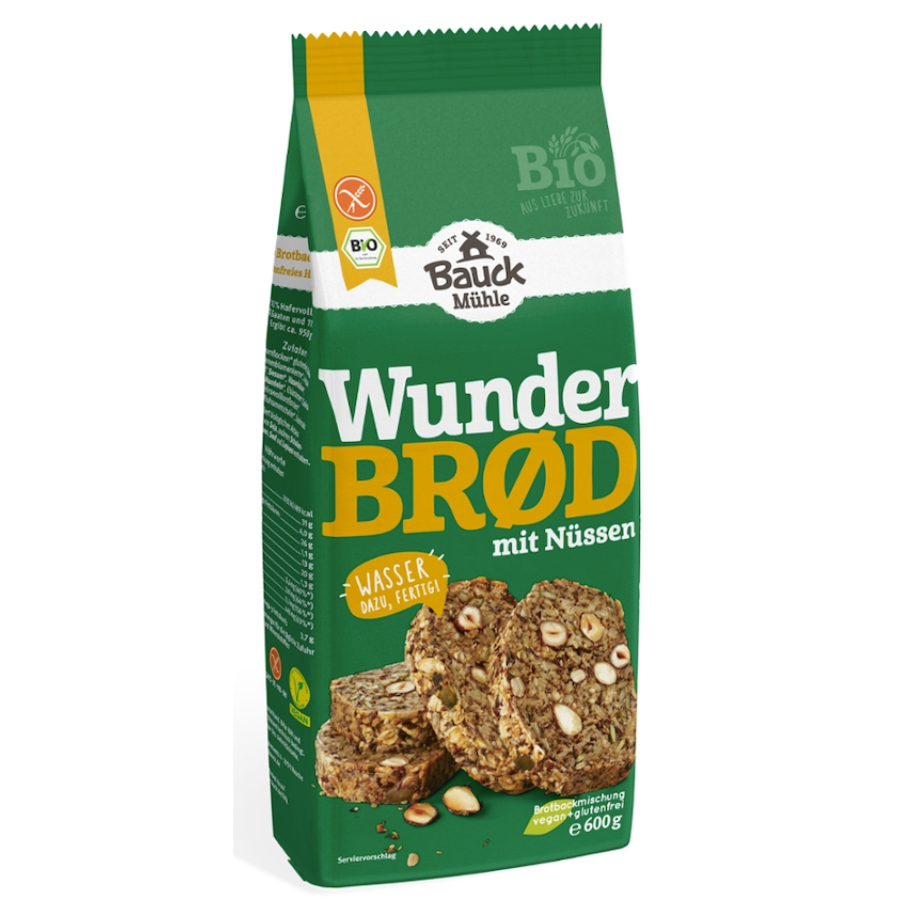 Bio Wunderbrød Nuss Backmischung, glutenfrei