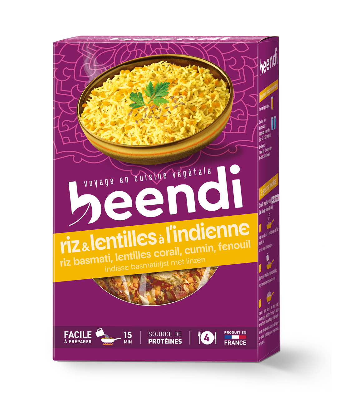 Riz Basmati Sauté Aux Lentilles À L'Indienne Bio