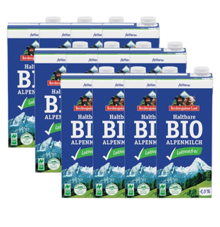 Bio H-Alpenmilch 1,5% laktosefrei, Karton 12 Stk.
