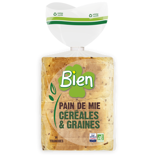 Pain de Mie Tranché aux Céréales et Graines Bio et Equitable