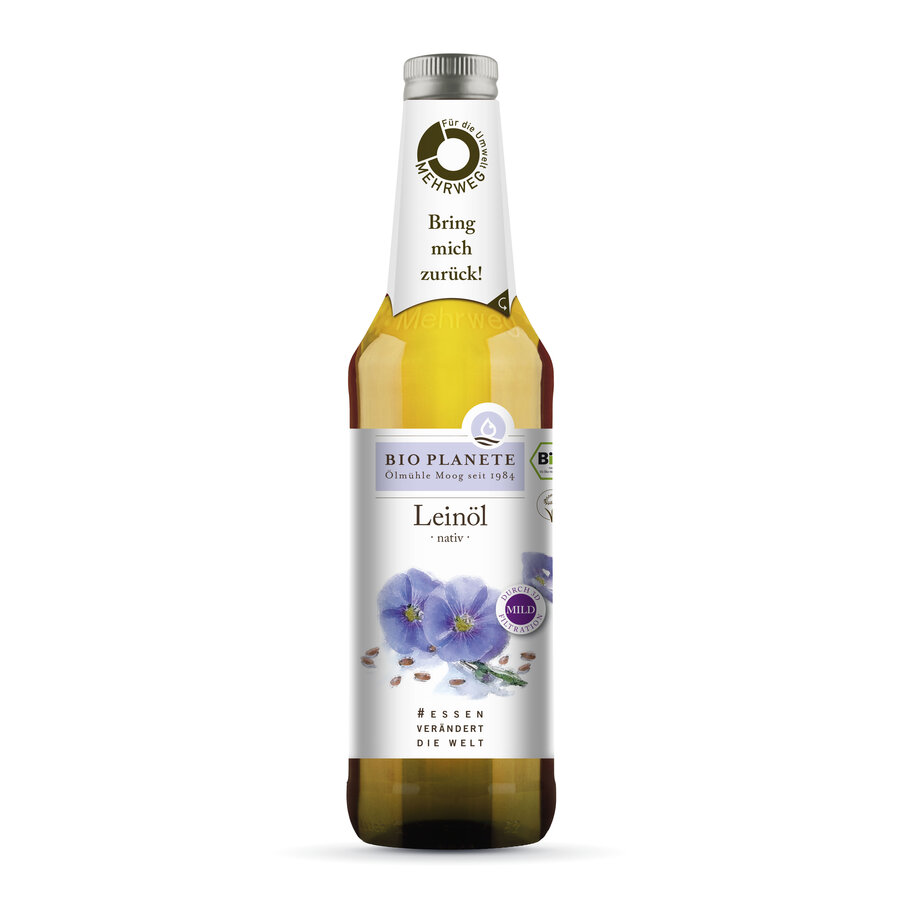 Bio Leinöl nativ, Mehrwegflasche