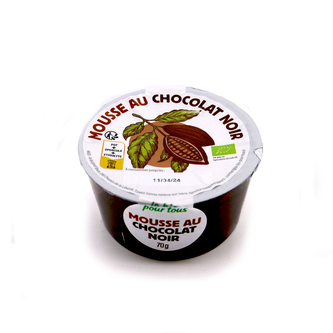 Mousse au chocolat noir bio