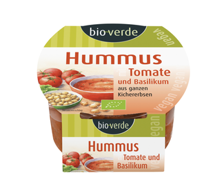Houmous tomates et basilic bio