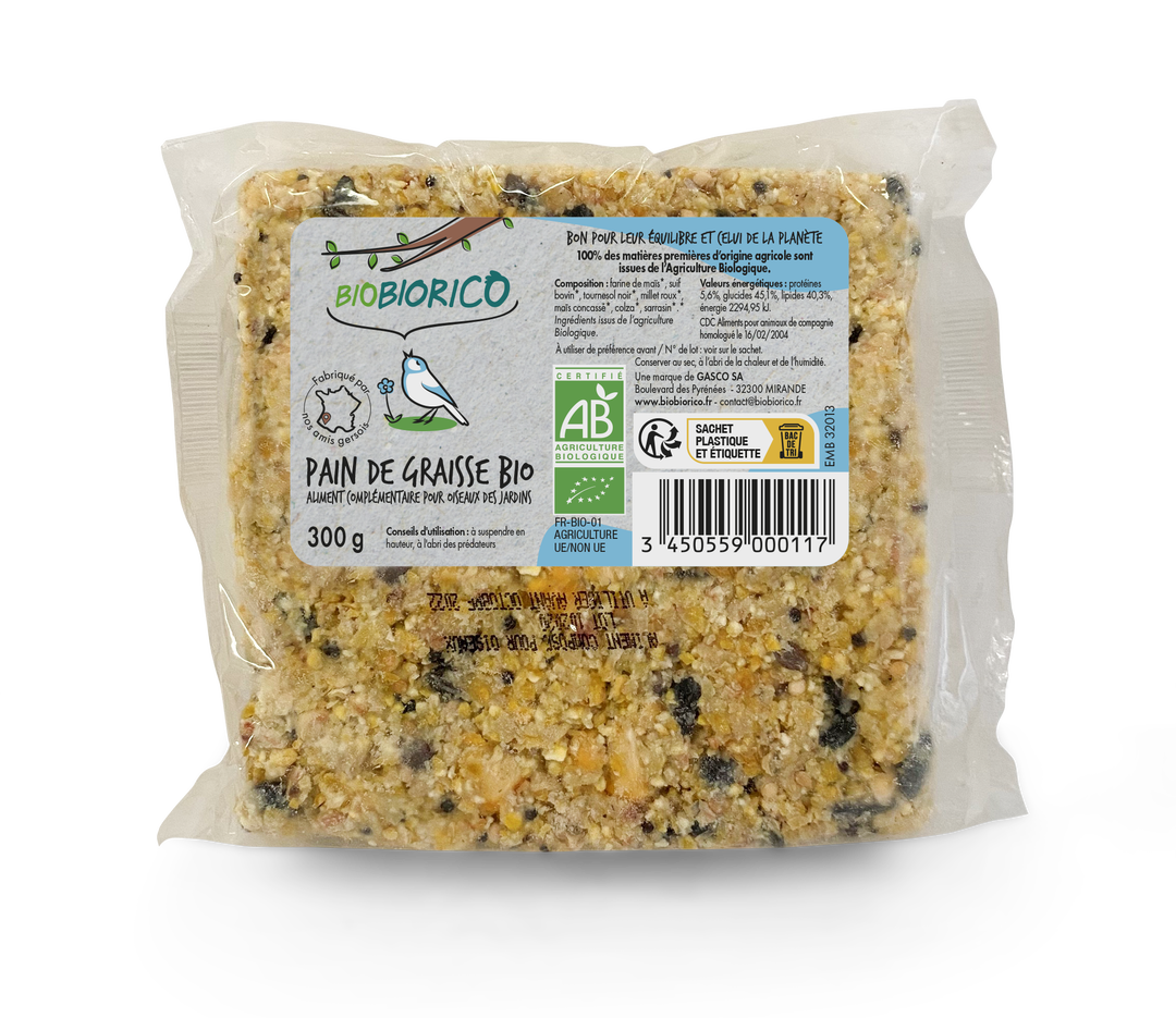 Pain de graisse pour oiseaux bio