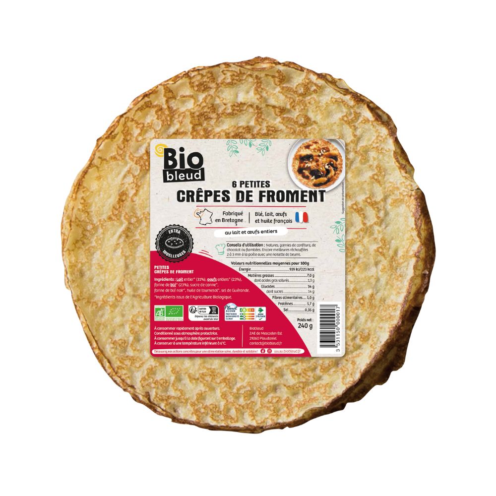 Petites crêpes de froment bio x6