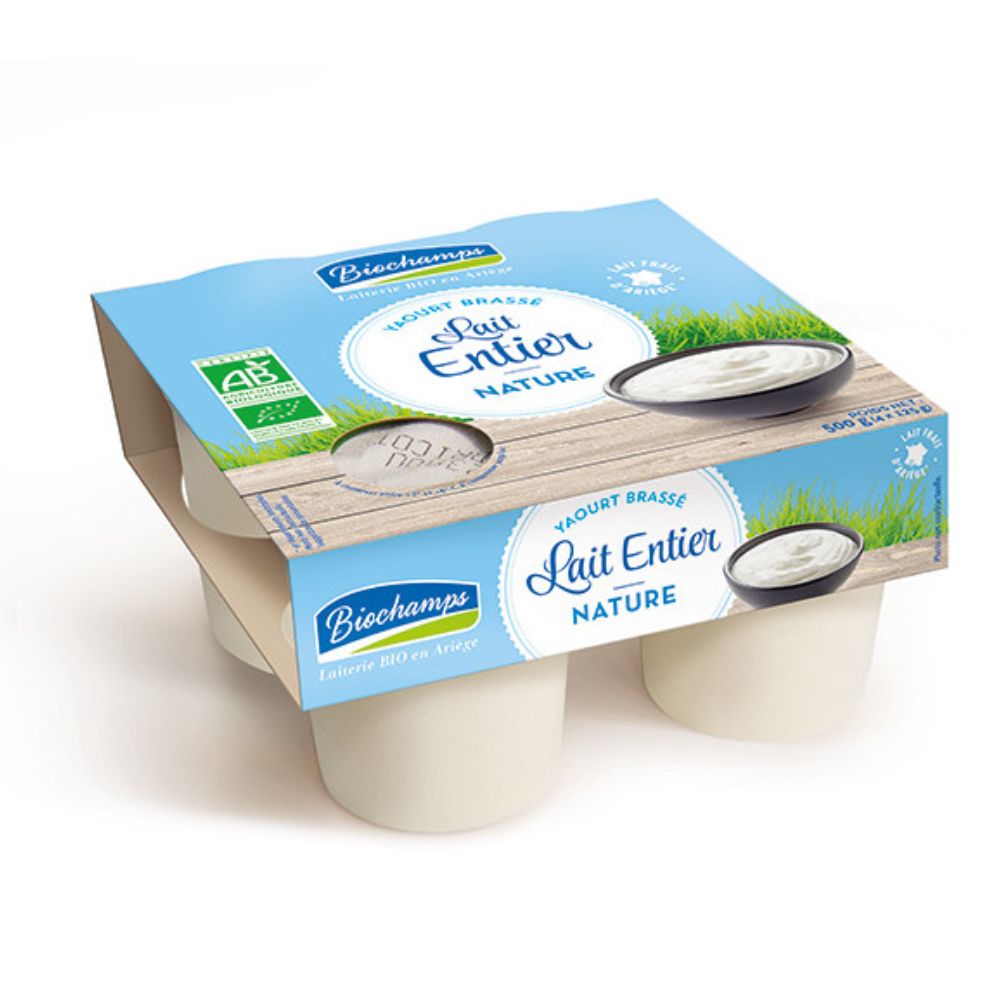 Yaourts brassés au lait entier equitable nature bio x4