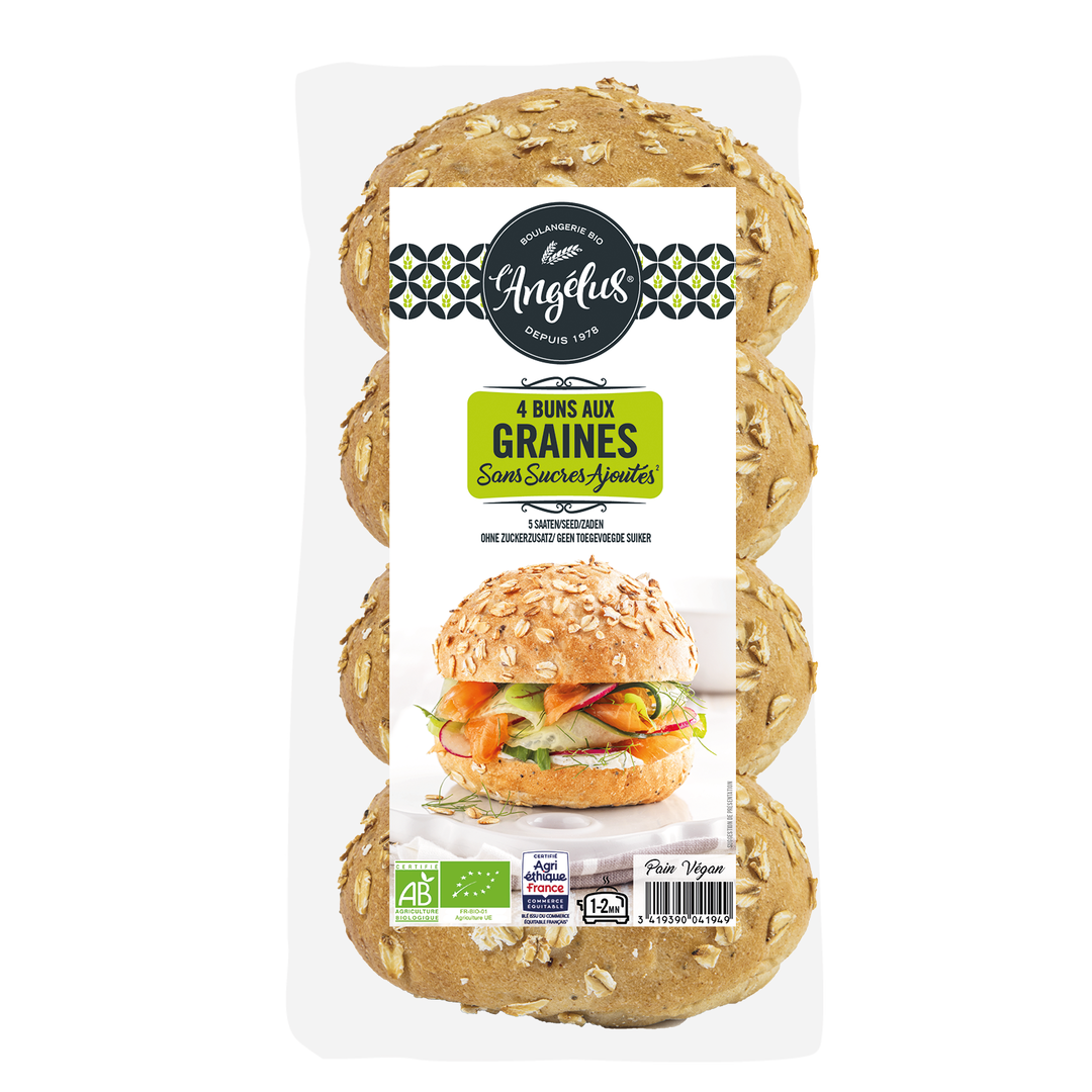 Bun's Graines sans sucres ajoutés Bio - 4x50g