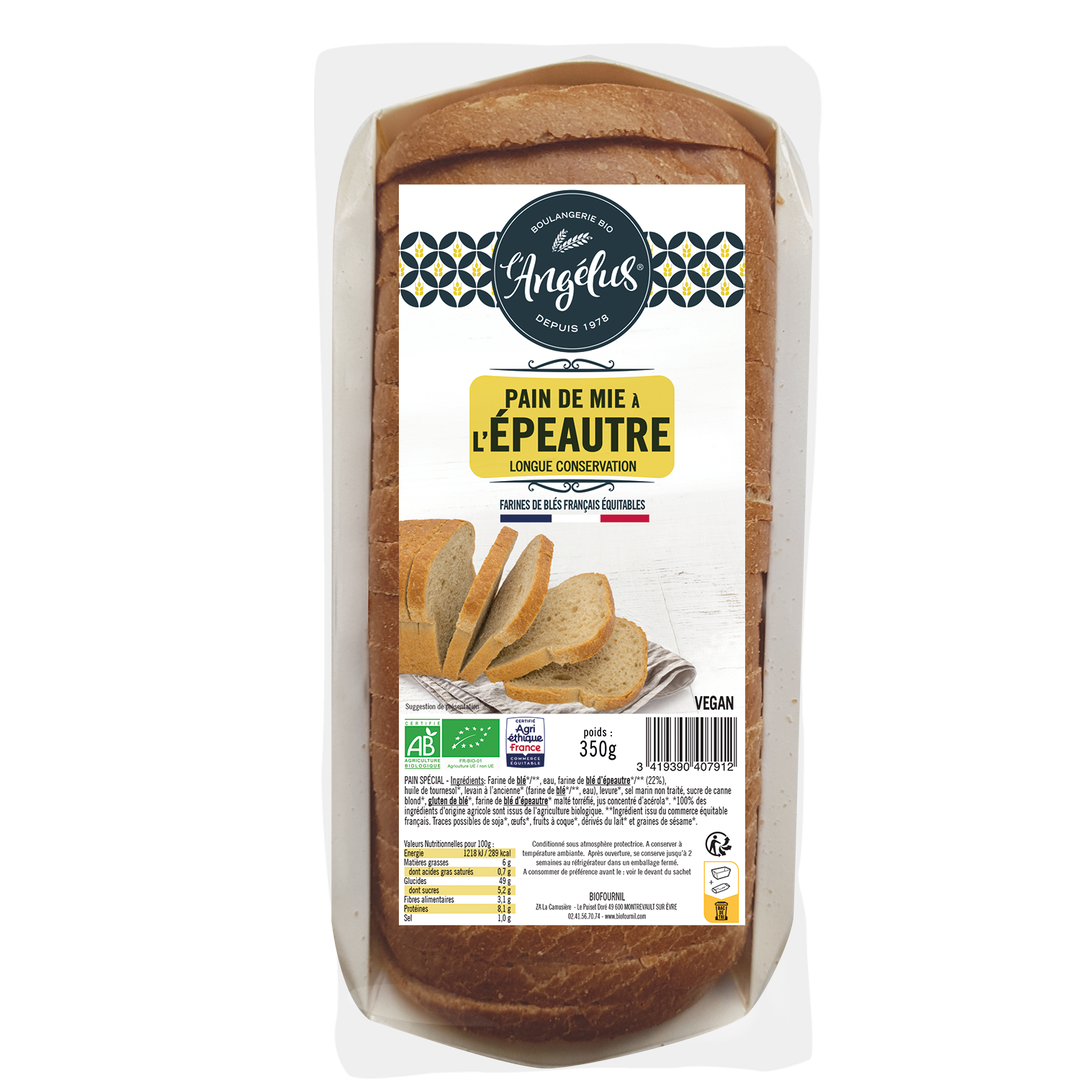 Pain de mie épeautre tranché bio