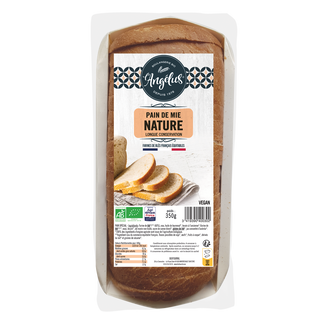 Pain de mie nature tranché bio - 350g