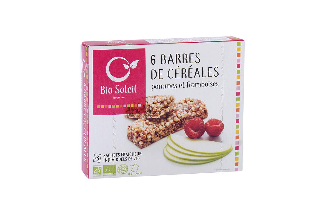 Barres Céréales Pomme Framboise Bio