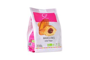 Madeleines Coeur Fraise Bio