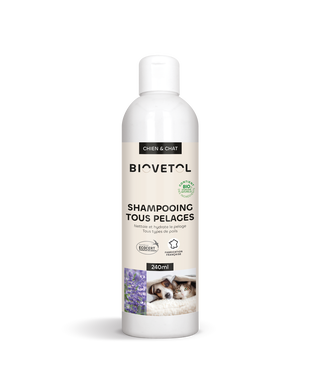 Shampooing tous pelages pour chiens et chats bio