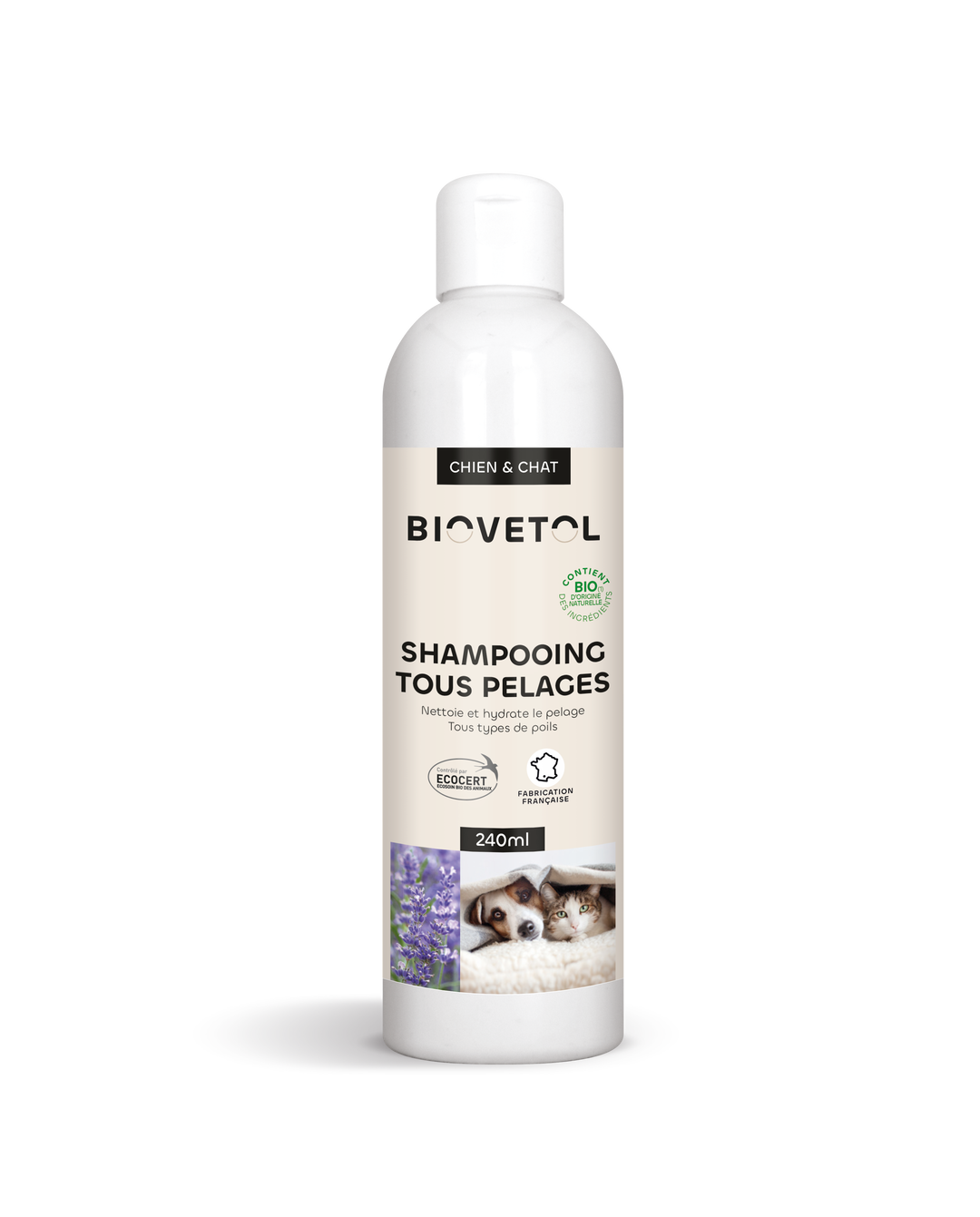 Shampooing tous pelages pour chiens et chats bio