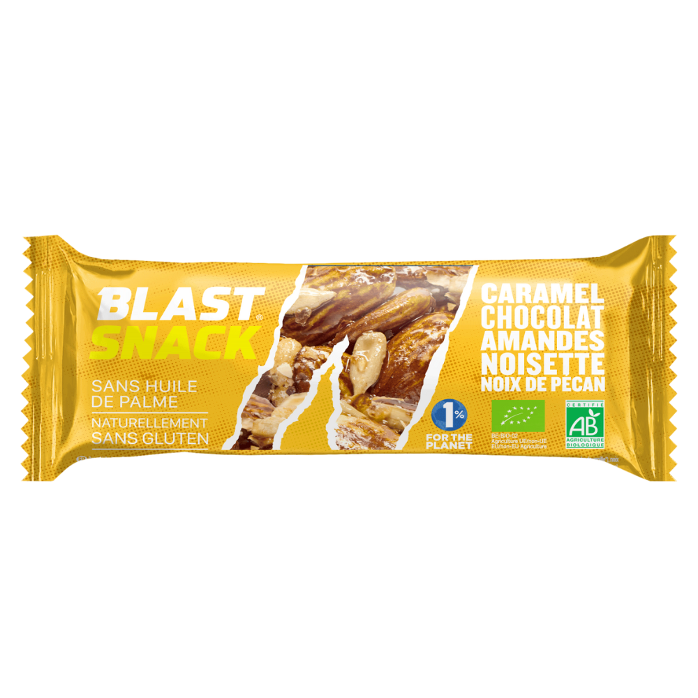 Barre energétique caramel chocolat amande bio