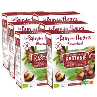 Bio Knusperbrot Kastanie, glutenfrei, Karton 6 Stk.