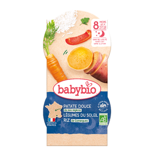 Bols soir patate douce légumes du soleil riz de Camargue (dès 8 mois) - 2x200g