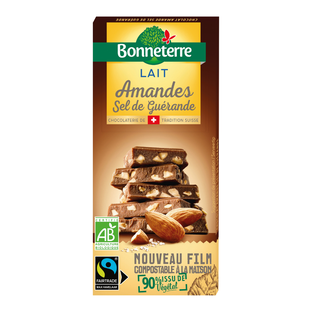 Chocolat au Lait Amande et Sel de Guérande Bio