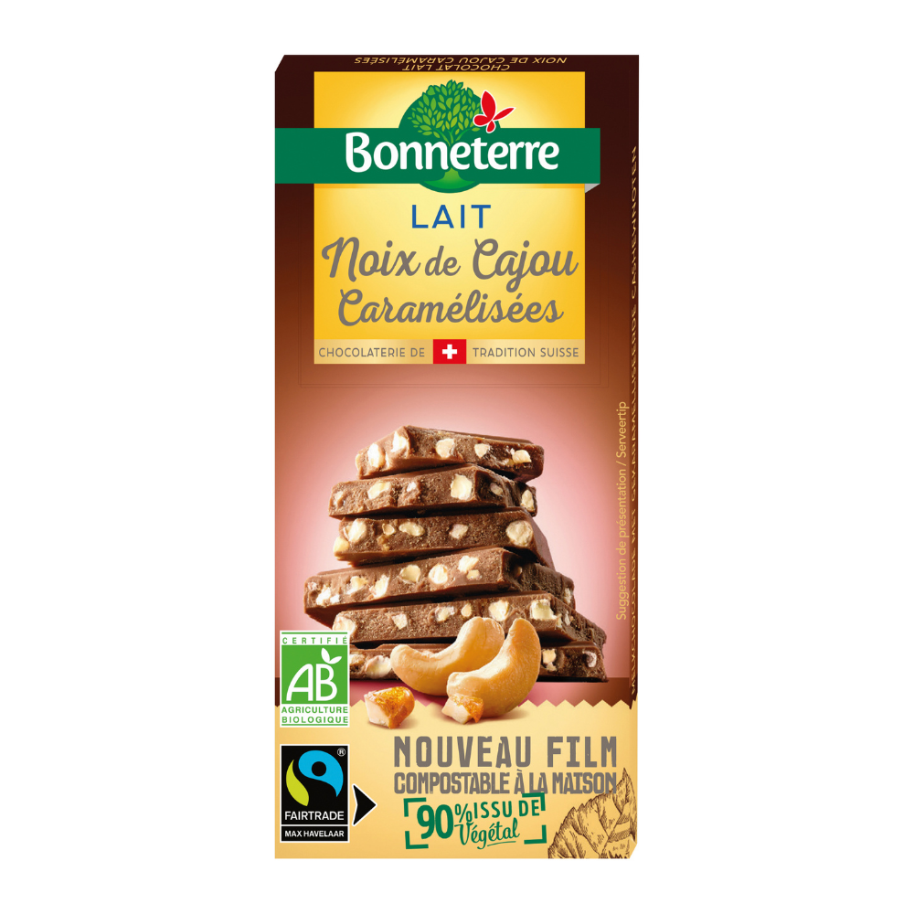 Chocolat lait noix de cajou bio