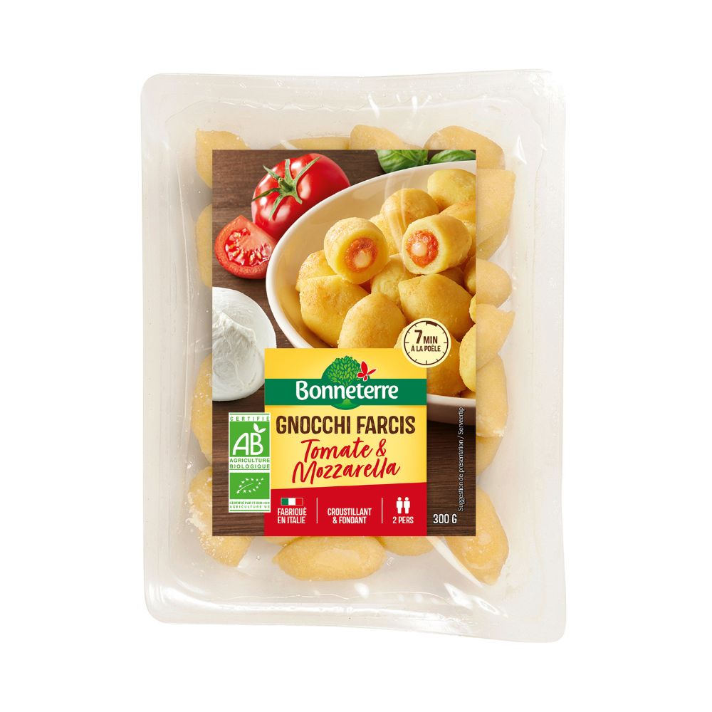 Gnocchi farcis tomate mozzarella bio