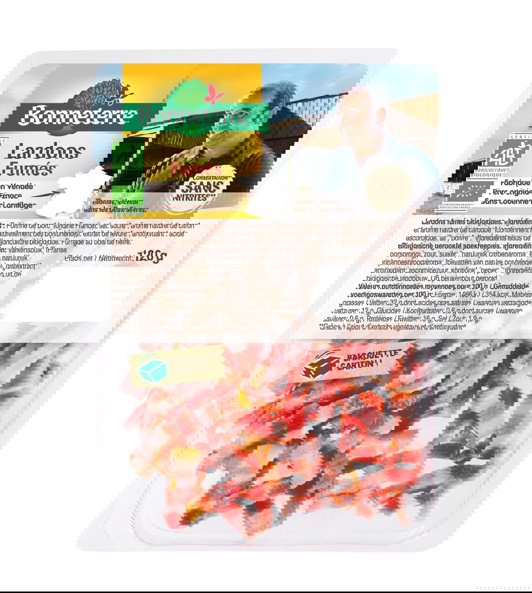 Lardons fumés sans nitrites bio