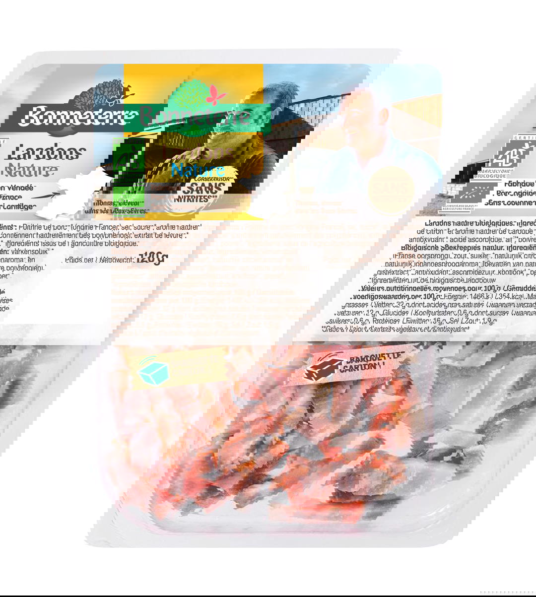 Lardons sans nitrites bio
