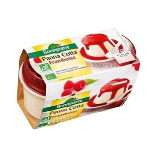 Panna cotta nappage framboise bio