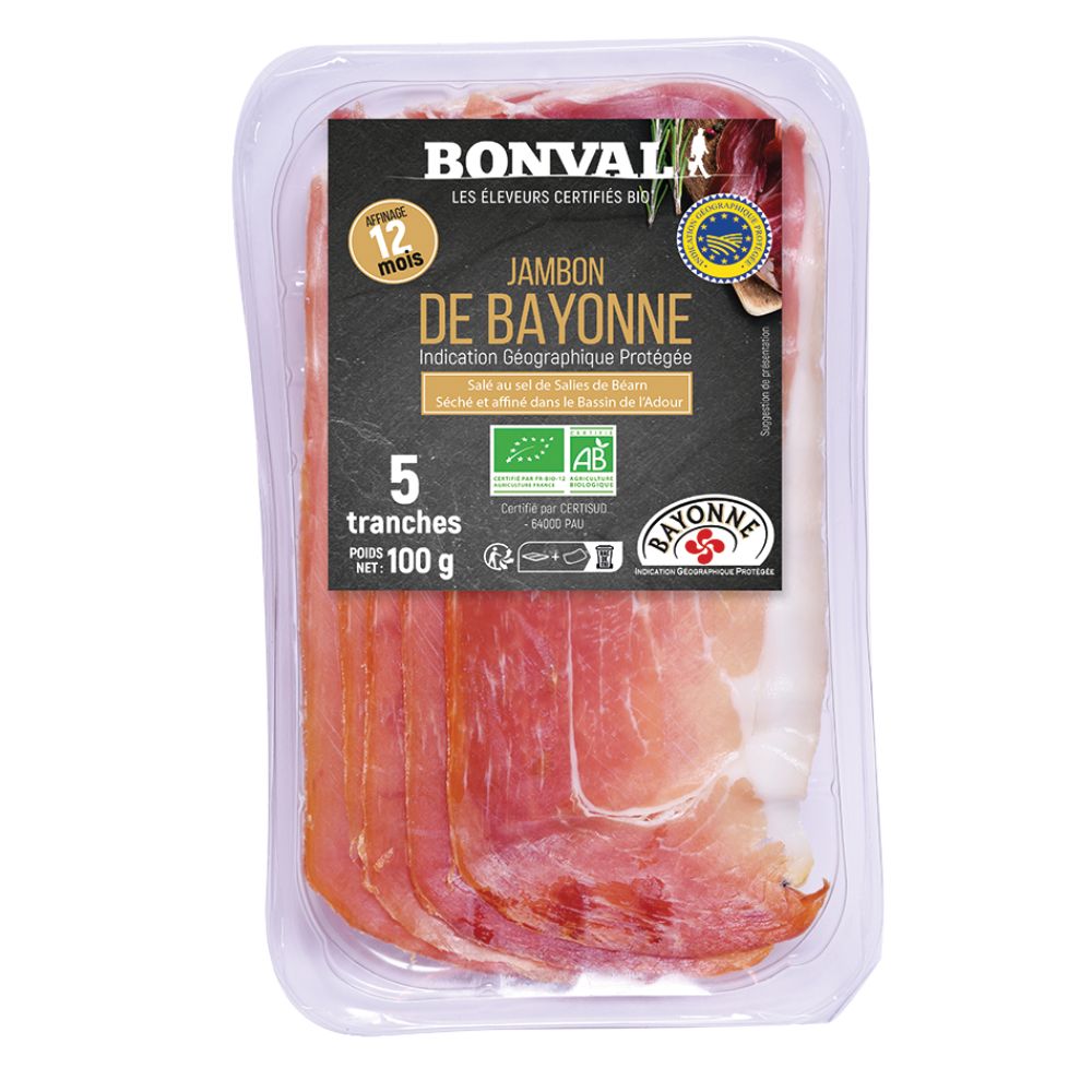 Jambon de bayonne igp bio sans nitrites