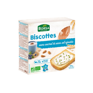 Biscottes sans sucres et sans sel bio