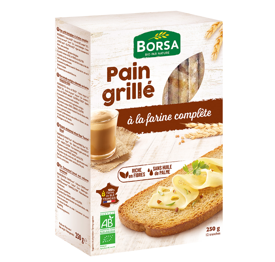 Pains grillés à la Farine Complète Bio