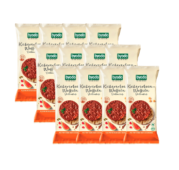 Bio Kichererbsen Waffeln Vollmilch, Karton 12 Stk., glutenfrei