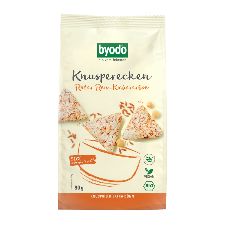 Bio Knusperecken Roter Reis-Kichererbse