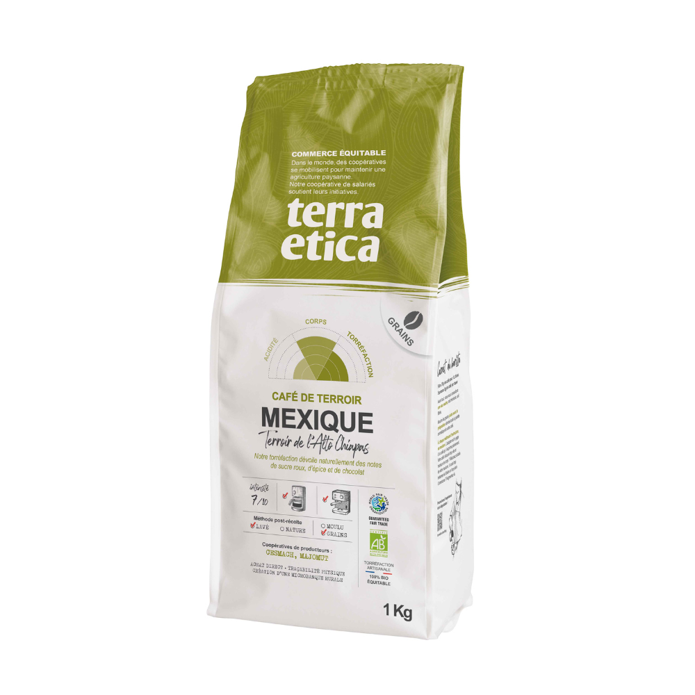 Café en grains arabica Mexique bio équitable