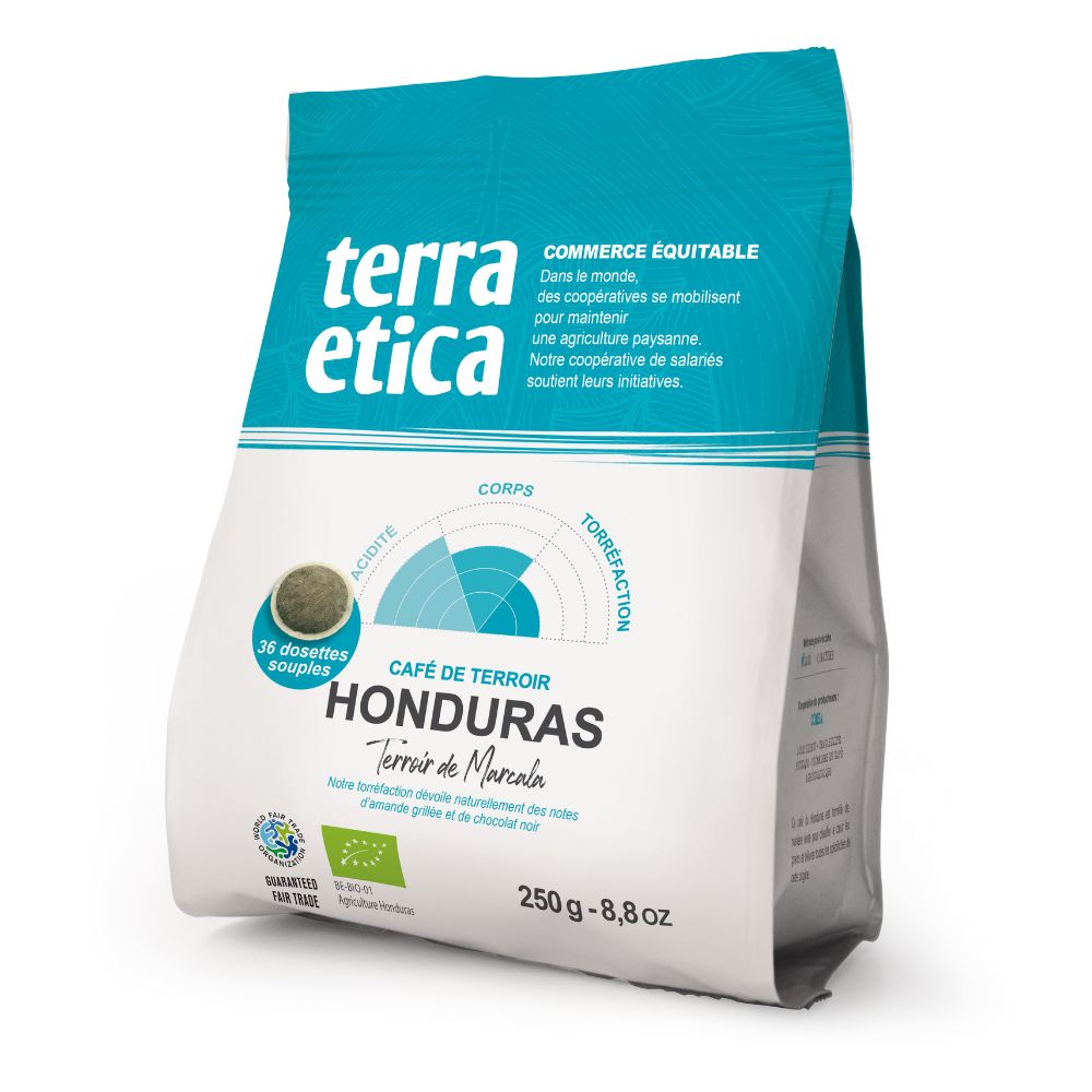 Café Dosettes Compatible Senseo Arabica Origine Honduras Bio et Equitable x 36