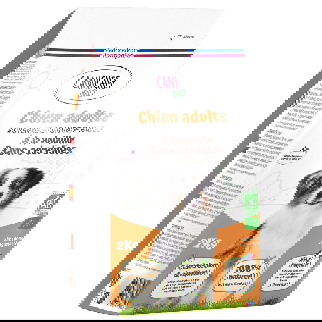 Croquettes sans céréales bio - chien petite race