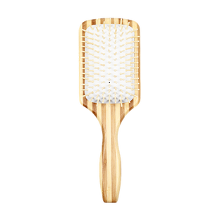 Brosse à cheveux en bambou démêlante large