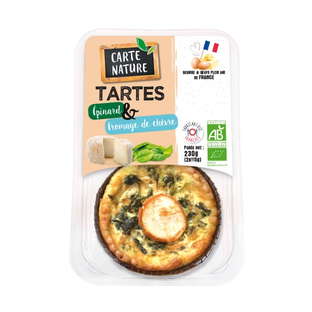 Tarte épinards et fromage de chèvre bio