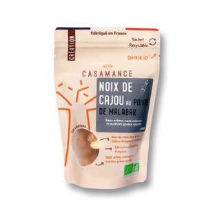 Noix de cajou au poivre de malabar bio