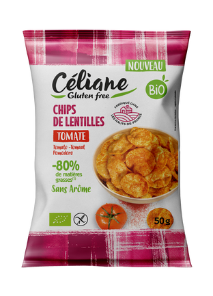 Chips de tomate sans gluten bio