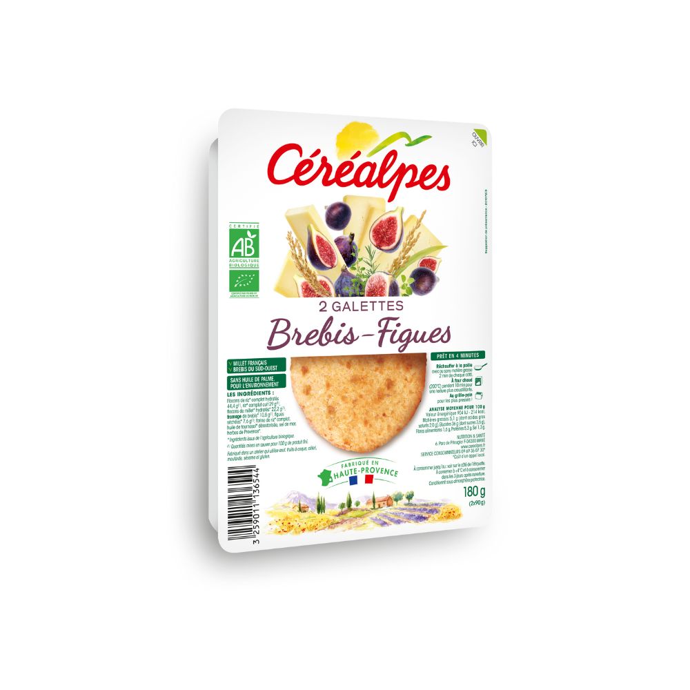 Galettes au fromage de brebis et figues bio