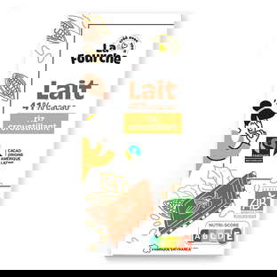 Chocolat au Lait 41% et Riz Croustillant Bio et Équitable
