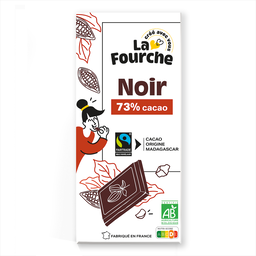 Chocolat noir 73% Madagascar bio et équitable