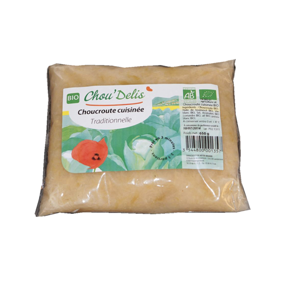 Choucroute cuisinée traditionnelle bio