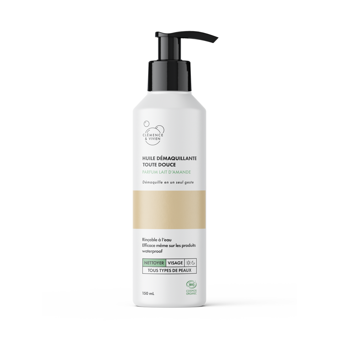 Huile démaquillante toute douce parfum lait d'amande