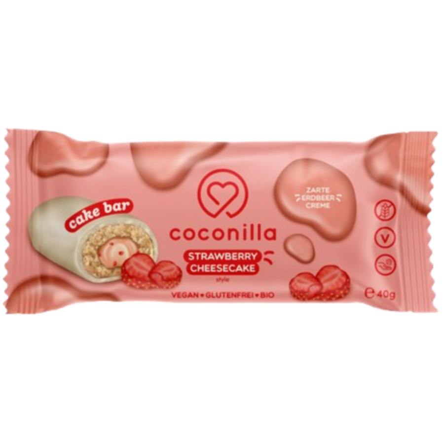 Bio Kuchenriegel Erdbeer-Käsekuchen