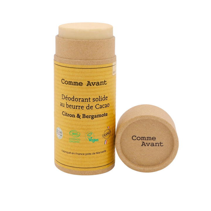 Déodorant Solide au Beurre de Cacao Citron et Bergarmote