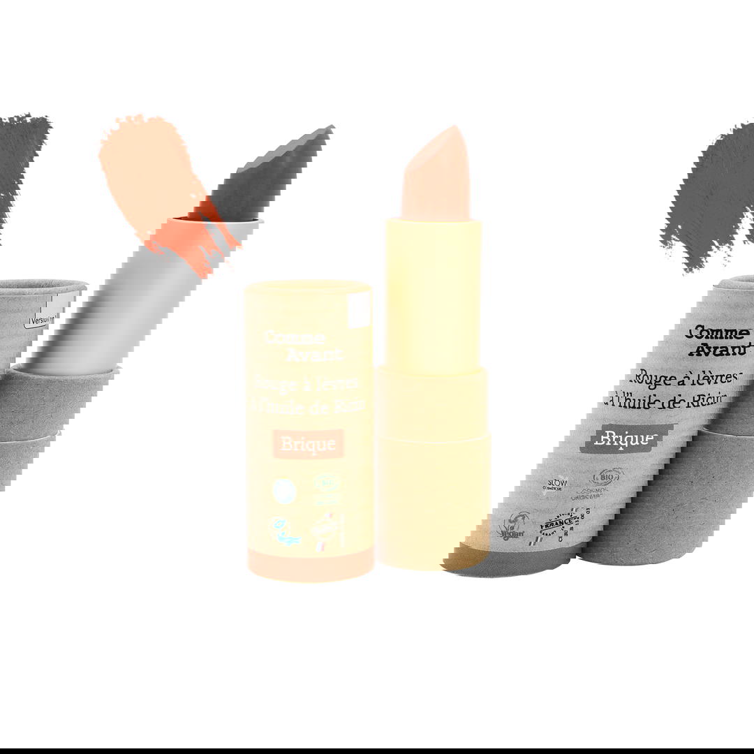 Rouge à lèvres vegan 6 ingrédients - brique