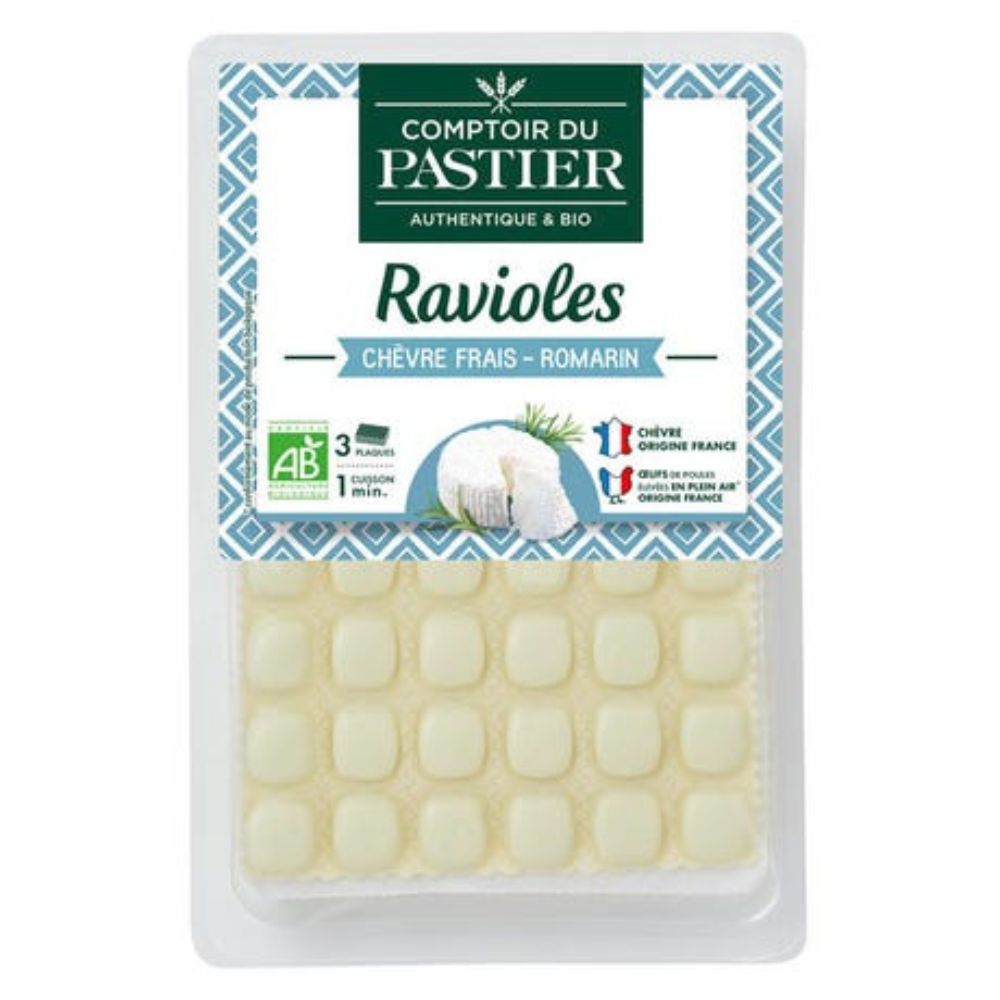 Ravioles chèvre et romarin bio
