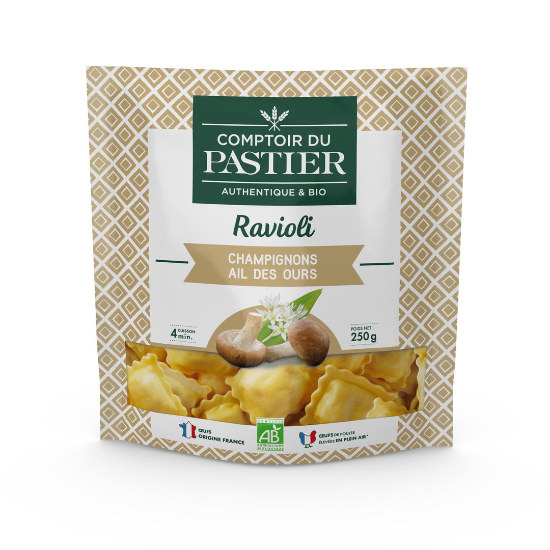 Ravioli champignons et ail des ours bio