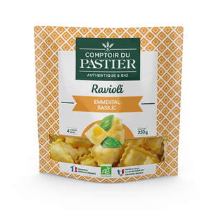 Ravioli emmental et basilic bio