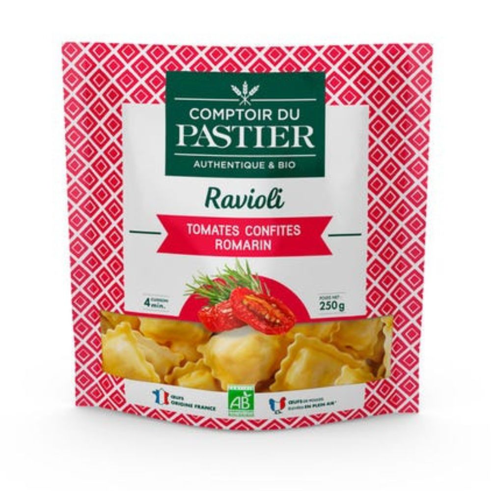 Ravioli tomates confites et romarin bio